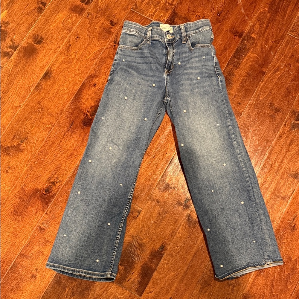 Abercrombie Kids Blue Flare Jeans with Embellishments